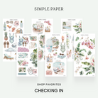 Checking In sticker sheet by Simple Paper