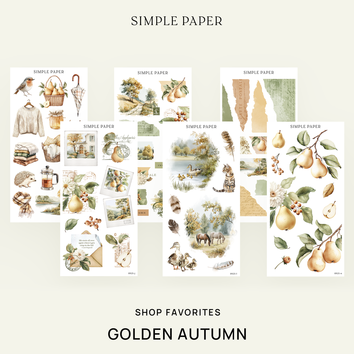 Golden Autumn - Shop Favorites Bundle cover, light background