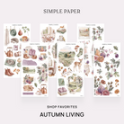 Autumn Living Shop Favorites Bundle: six sticker sheets with watercolor figs, pears and florals by Simple Paper