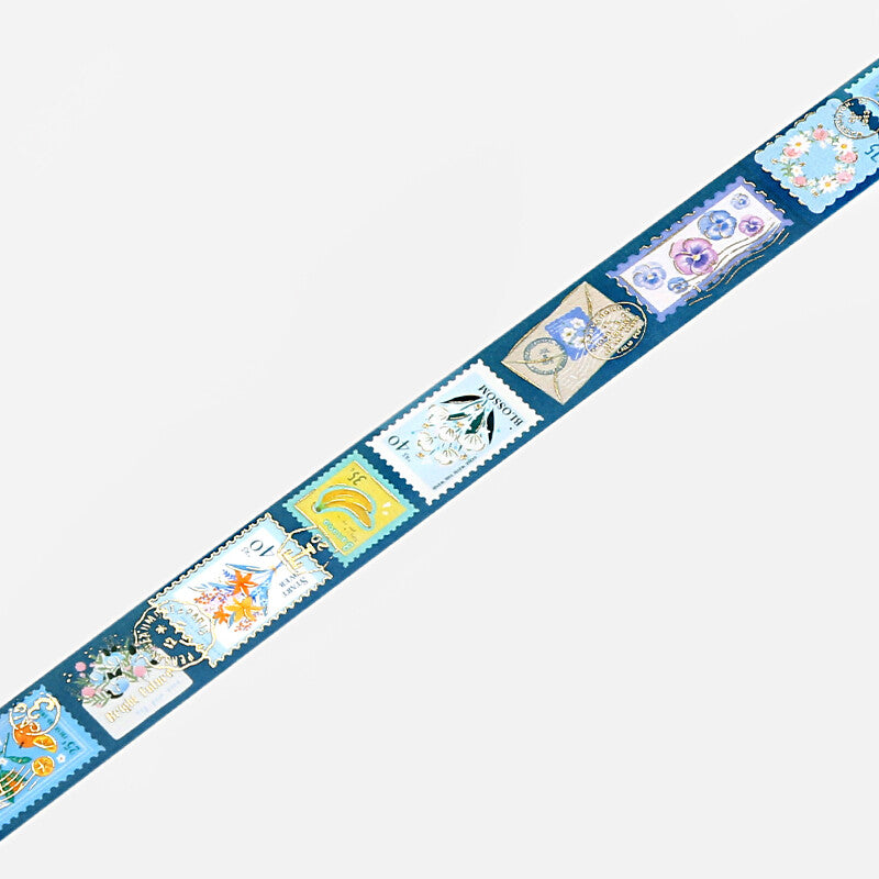 BGM Washi Tape | Post Office Blue Plant - Simple Paper 