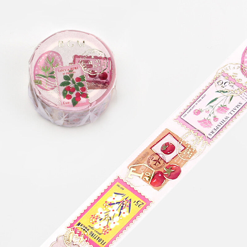 BGM Washi Tape | Post Office Pink Plant - Simple Paper 