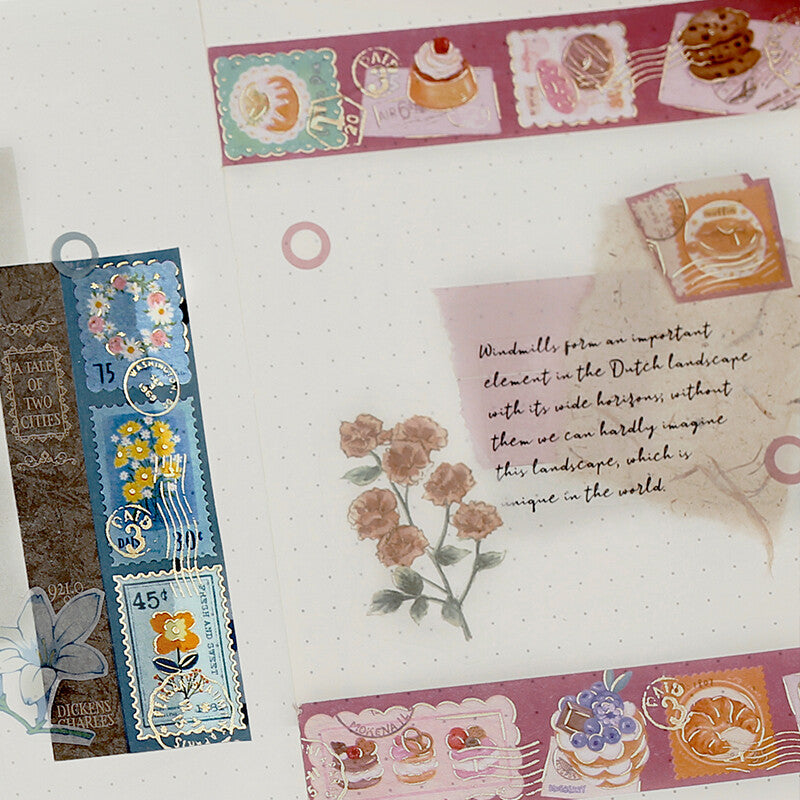 BGM Washi Tape | Post Office Plum Desserts - Simple Paper 