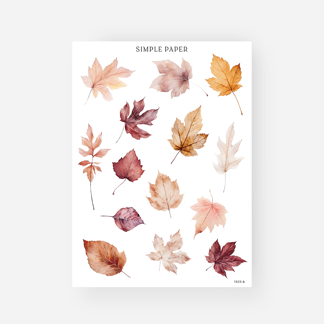 October - Sheet B - Simple Paper