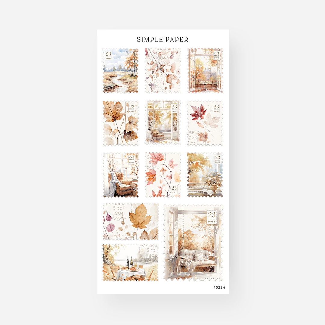 October - Sheet I - Simple Paper