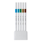 Uni EMOTT Sign Pen | 0.4 mm | 5 Color Set | No.4 Island - Simple Paper 
