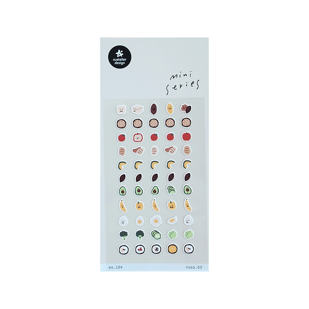 Suatelier Mini Series Stickers | No. 104 | Food 03 - Simple Paper 