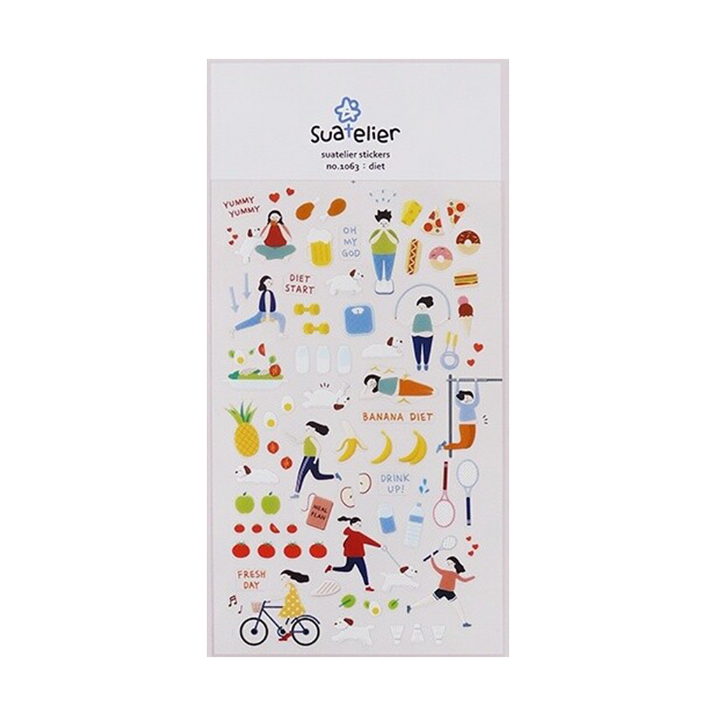 Suatelier Stickers | No. 1063 | Diet - Simple Paper 