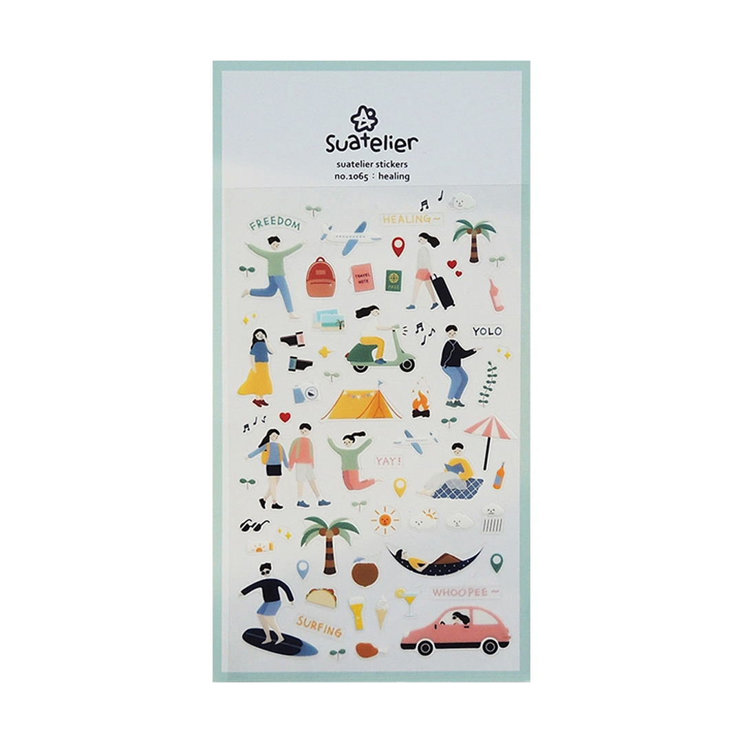 Suatelier Stickers | No. 1065 | Healing - Simple Paper 