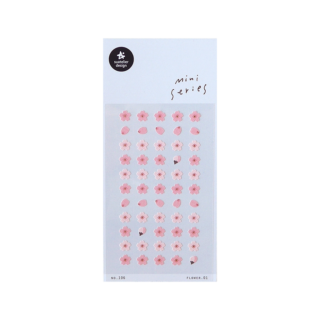 Suatelier Mini Series Stickers | No. 106 | Flower 01 - Simple Paper 