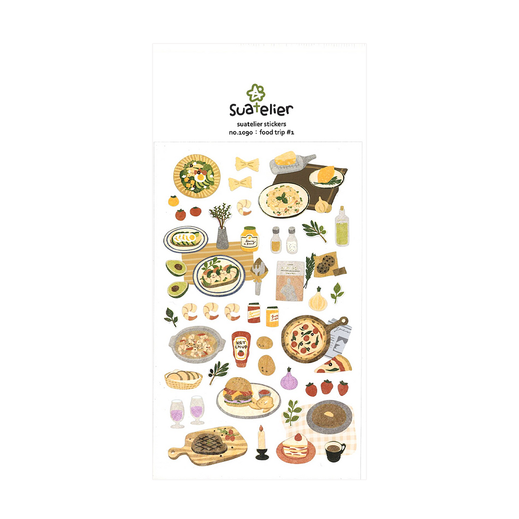 Suatelier Stickers | No. 1090 | Food Trip #1 - Simple Paper 