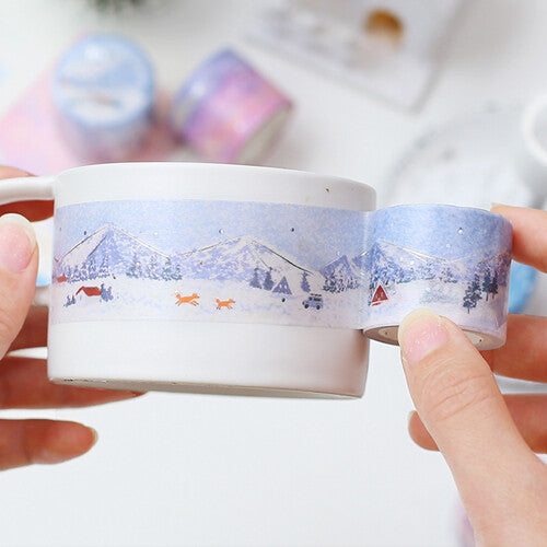 BGM Washi Tape | Dot Drawing | Snow Mountain - Simple Paper 