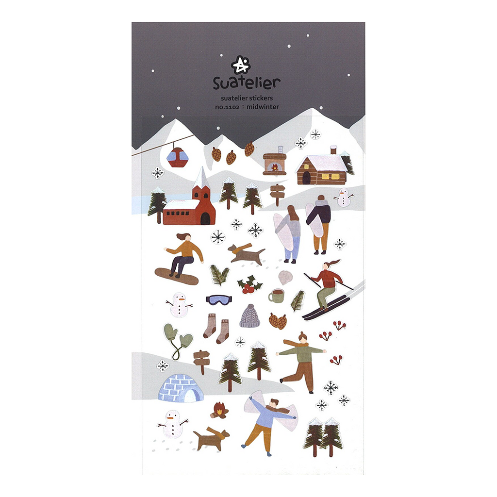 Suatelier Stickers | No. 1102 | Midwinter - Simple Paper 