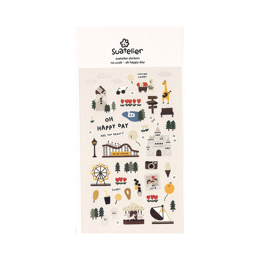 Suatelier Stickers | No. 1106 | Oh Happy Day - Simple Paper 