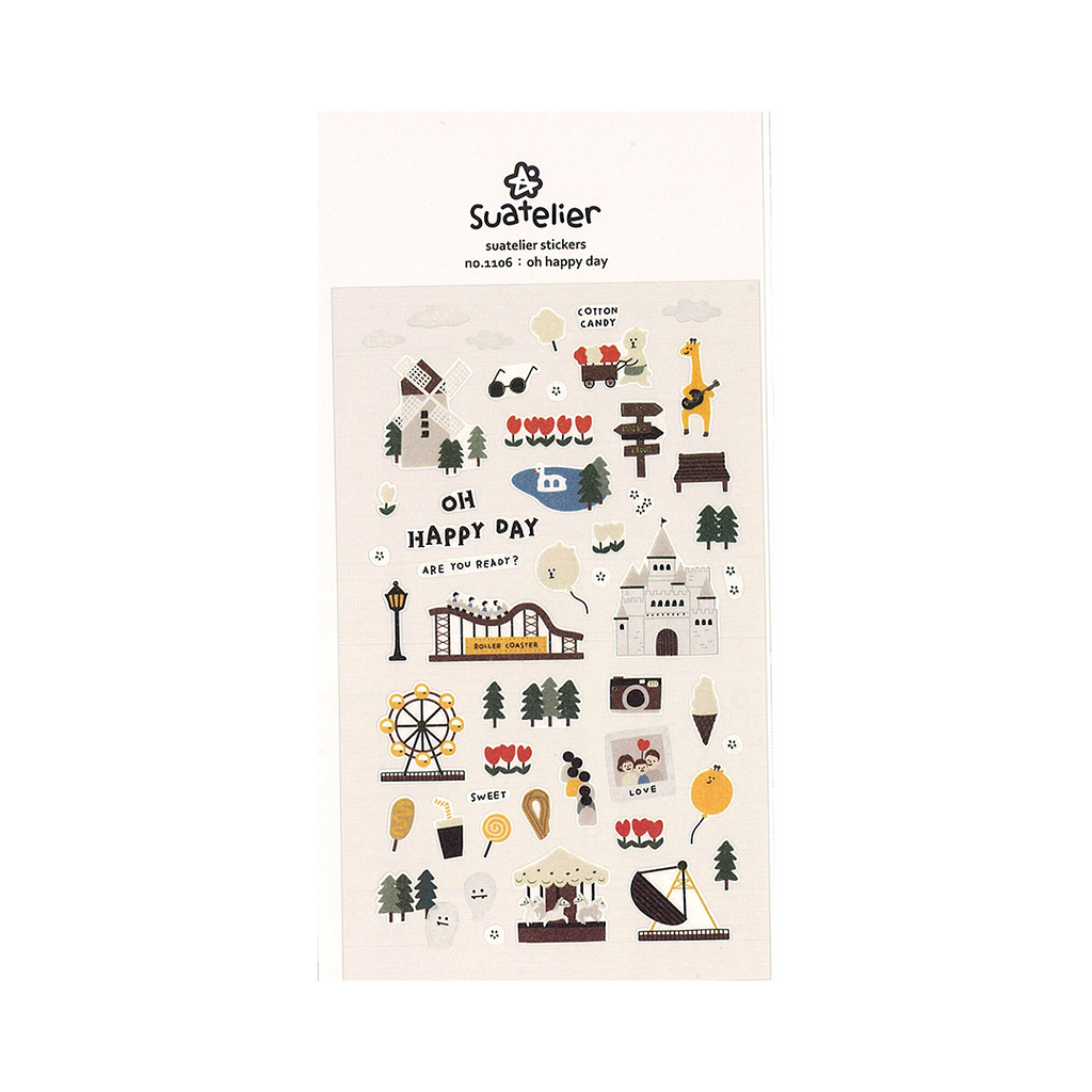 Suatelier Stickers | No. 1106 | Oh Happy Day - Simple Paper 