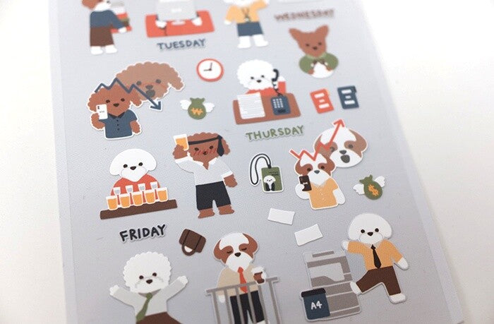 Suatelier Stickers | No. 1125 | Work and Work - Simple Paper 