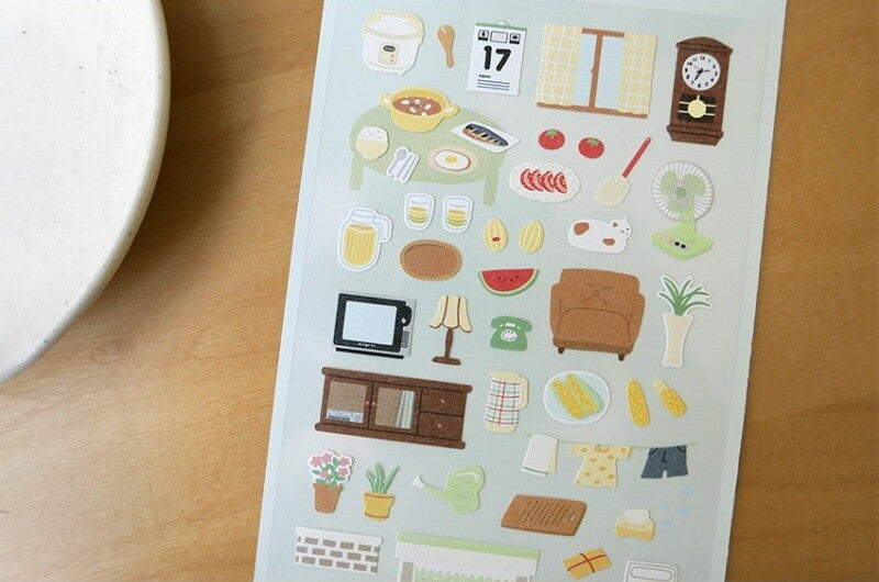 Suatelier Stickers | No. 1148 | Grandma's Home - Simple Paper 