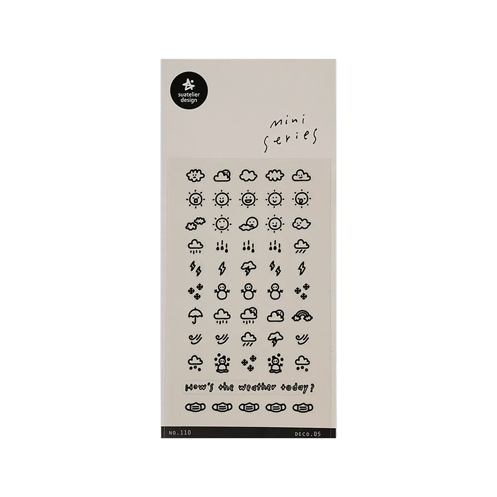 Suatelier Mini Series Stickers | No. 110 | Deco 05 - Simple Paper 