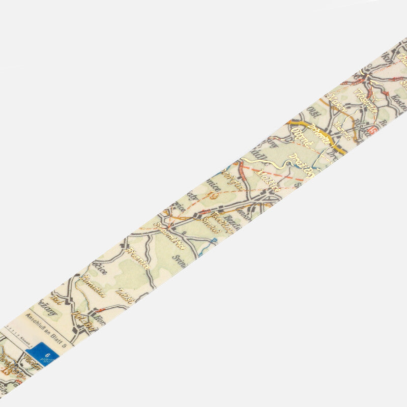 BGM Washi Tape | Life | Antique Map - Simple Paper 