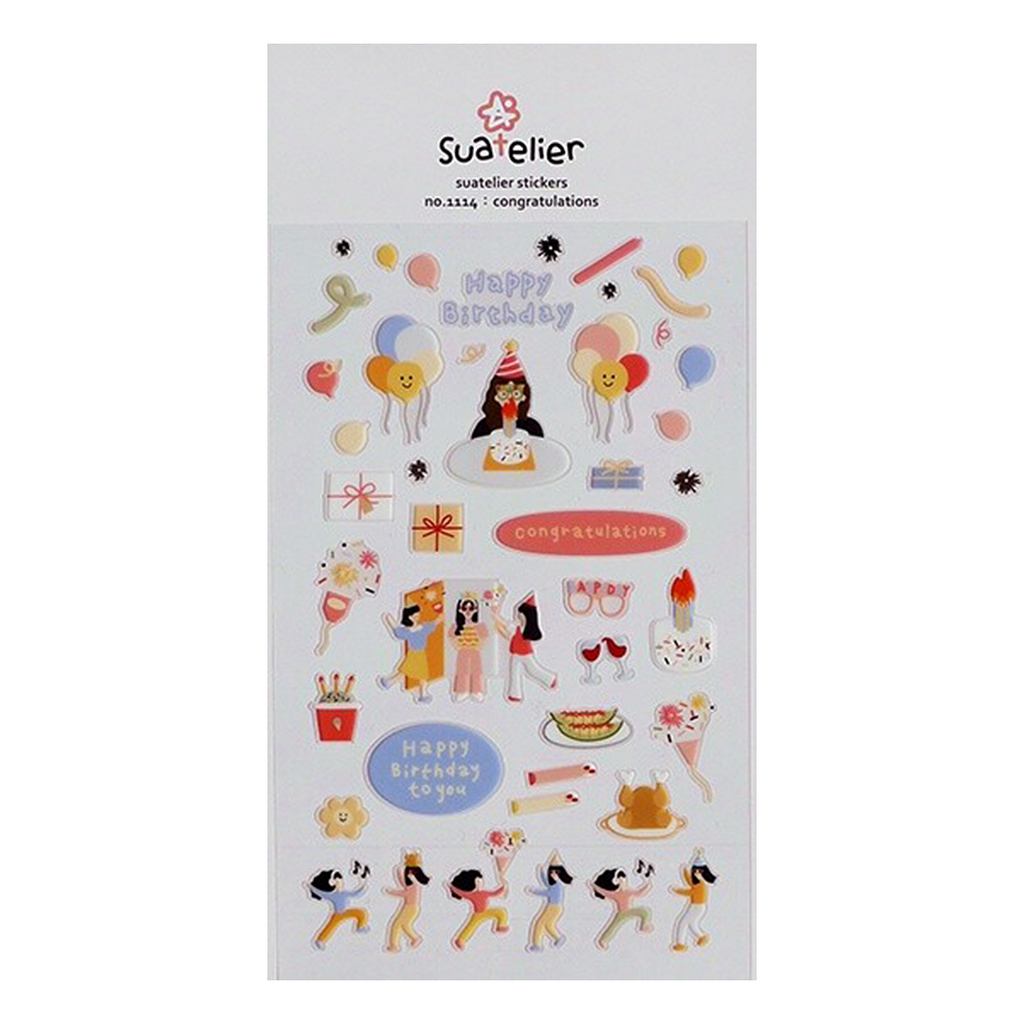 Suatelier Stickers | No. 1114 | Congratulations - Simple Paper 