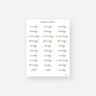 November - Sheet M - Simple Paper