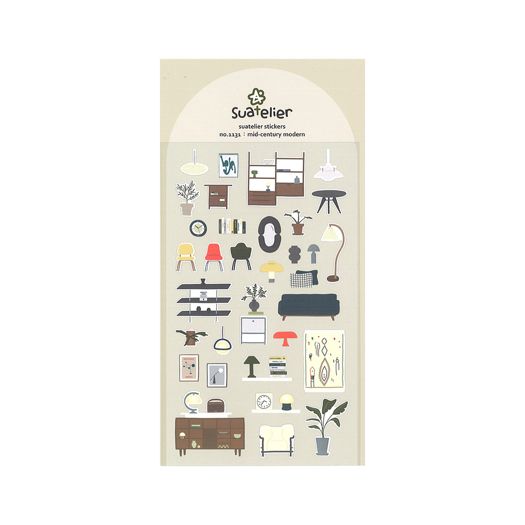 Suatelier Stickers | No. 1131 | Midcentury Modern - Simple Paper 