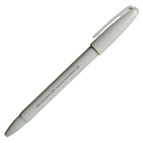 Anterique x Pentel Retractable Gel Pen | 0.5 MM | White Barrel - Simple Paper 