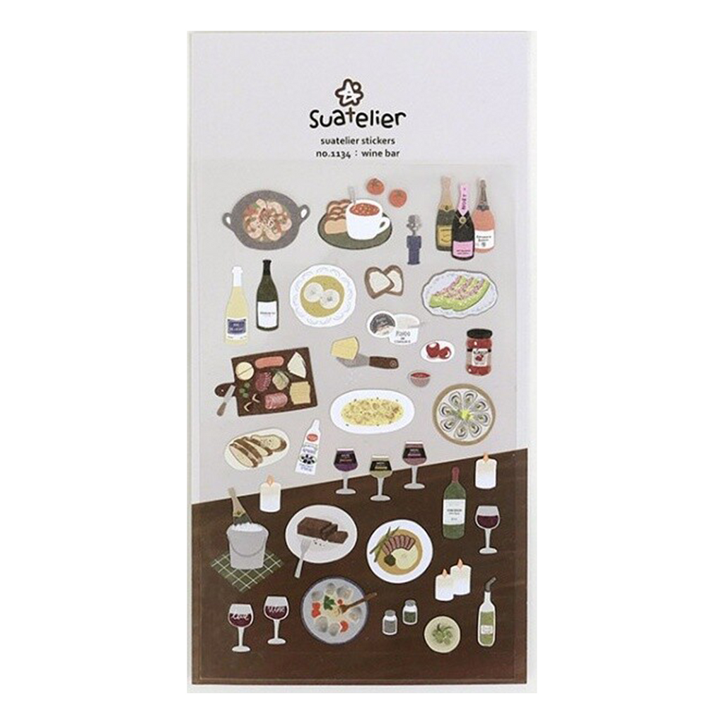 Suatelier Stickers | No. 1134 | Wine Bar - Simple Paper 