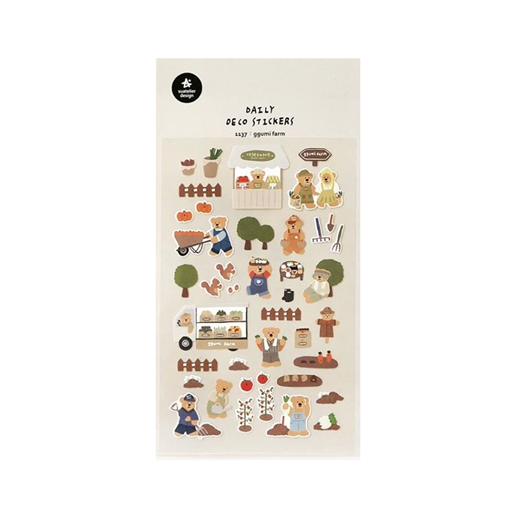 Suatelier Stickers | No. 1137 | Ggumi Farm - Simple Paper 