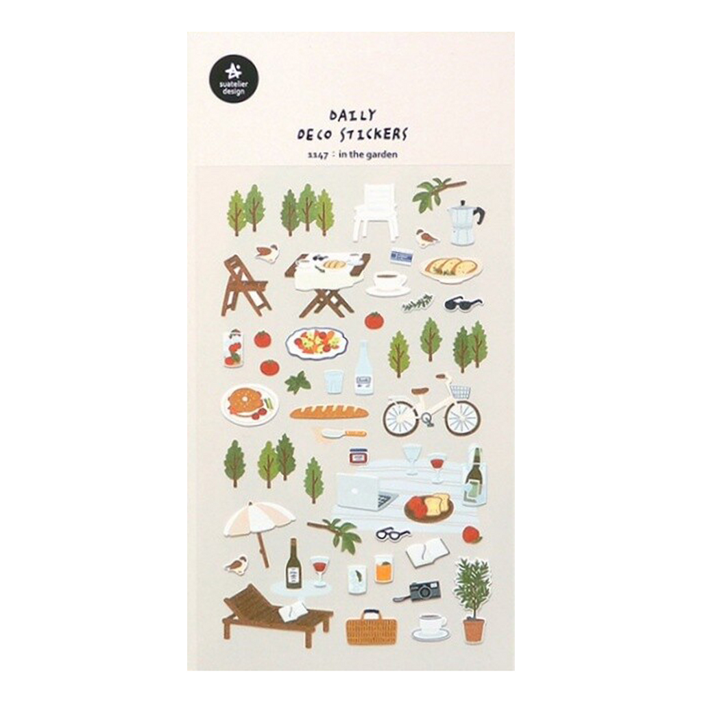 Suatelier Stickers | No. 1147 | In The Garden - Simple Paper 