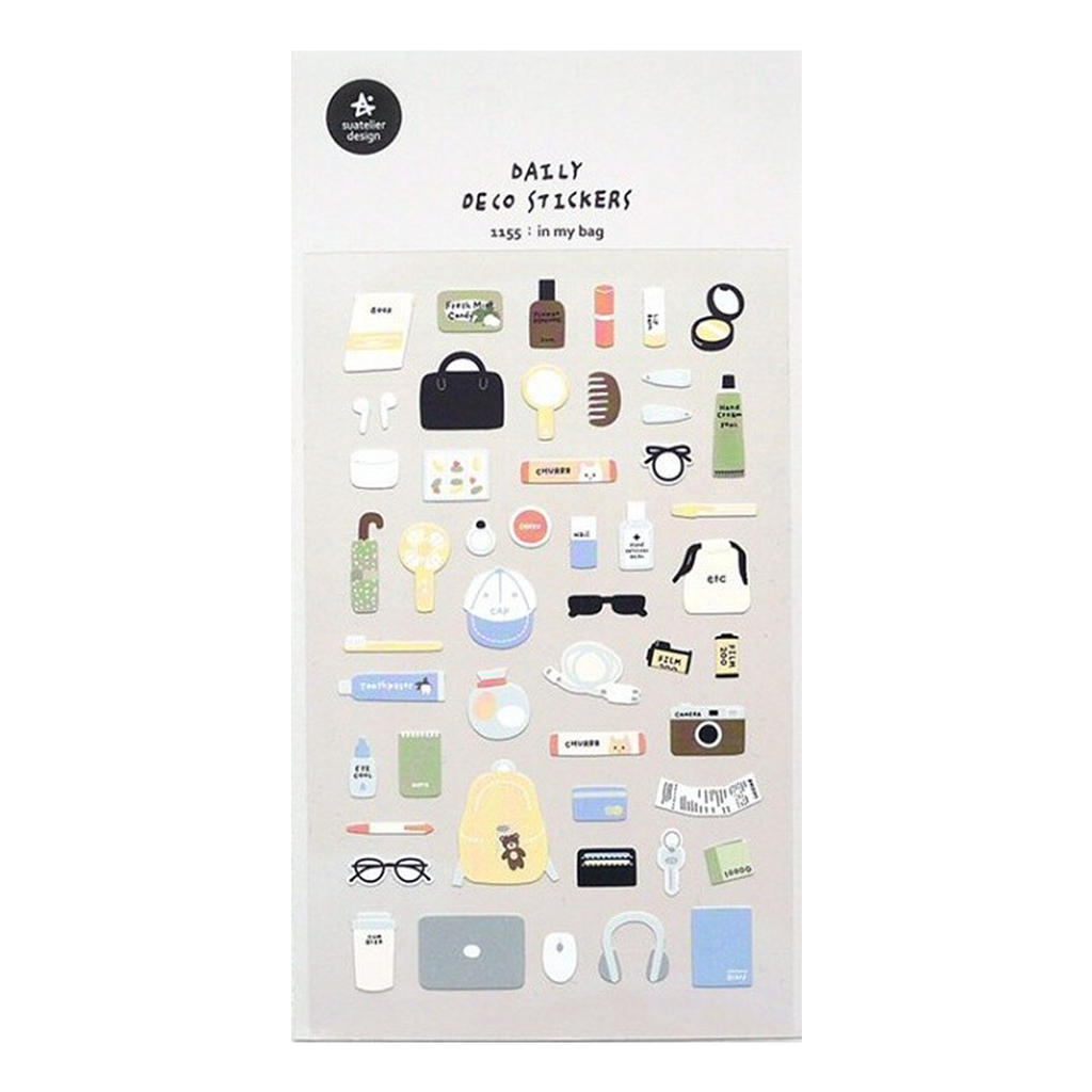 Suatelier Stickers | No. 1155 | In My Bag - Simple Paper 