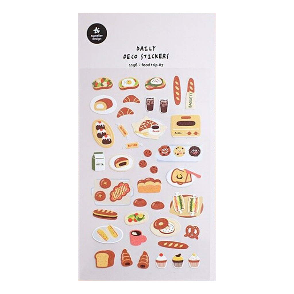 Suatelier Stickers | No. 1156 | Food Trip No. 7 - Simple Paper 