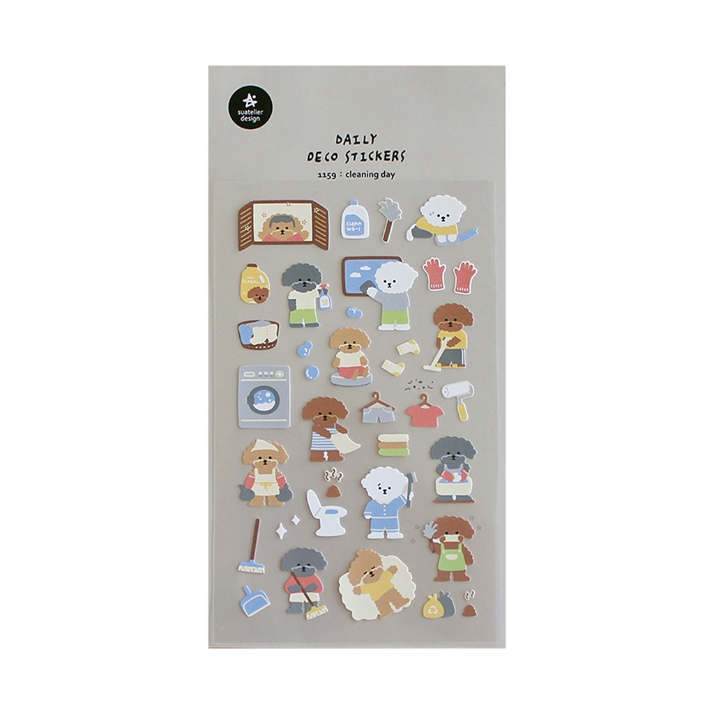 Suatelier Stickers | No. 1159 | Cleaning Day - Simple Paper 