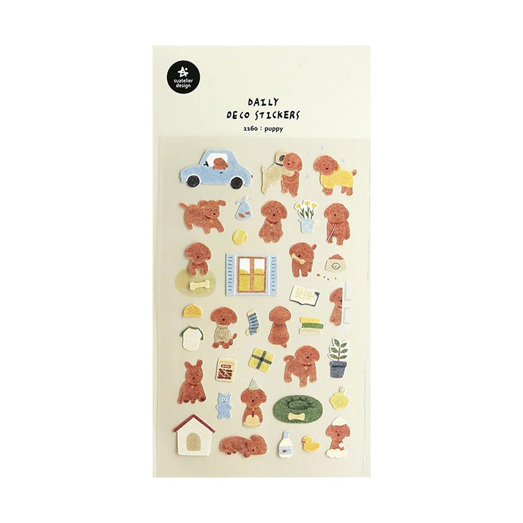 Suatelier Stickers | No. 1160 | Puppy - Simple Paper 