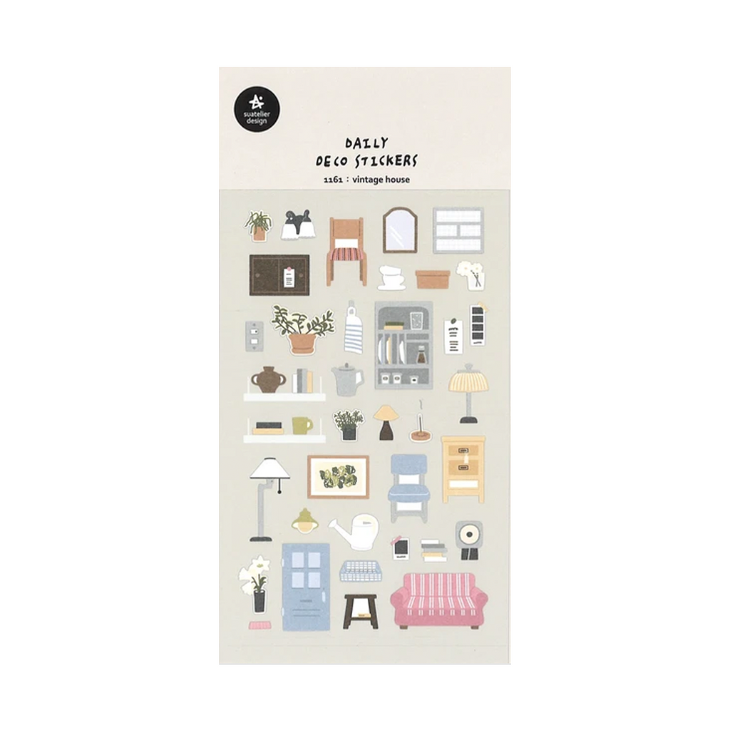 Suatelier Stickers | No. 1161 | Vintage House - Simple Paper 