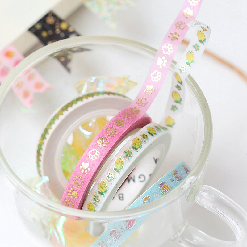 BGM Washi Tape | 5mm | Lemons and Flowers - Simple Paper 