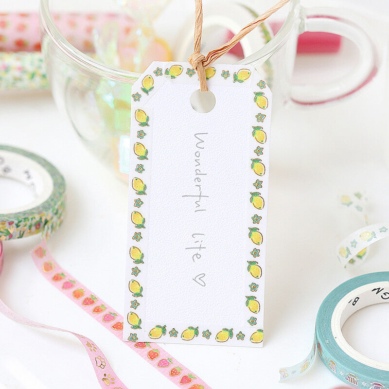 BGM Washi Tape | 5mm | Lemons and Flowers - Simple Paper 