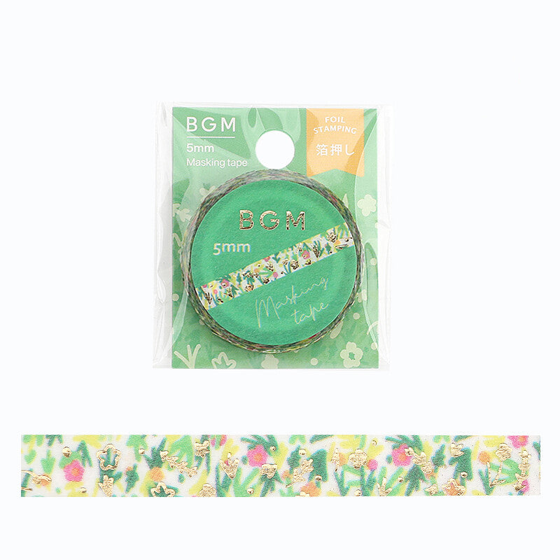 BGM Washi Tape | 5mm | Flowers Bloom - Simple Paper 