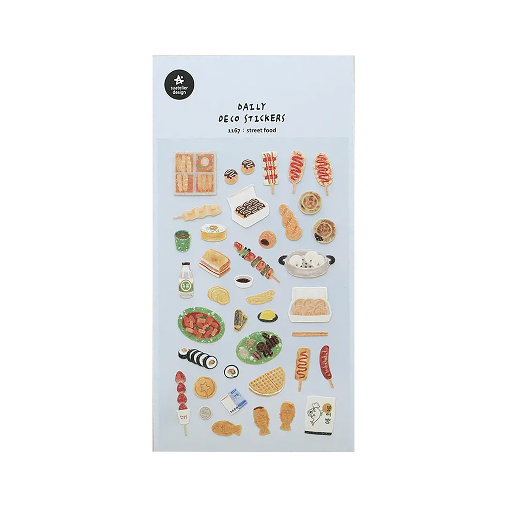 Suatelier Stickers | No. 1167 | Street Food - Simple Paper 