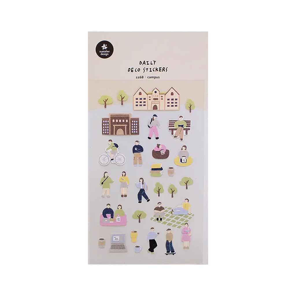 Suatelier Stickers | No. 1168 | Campus - Simple Paper 