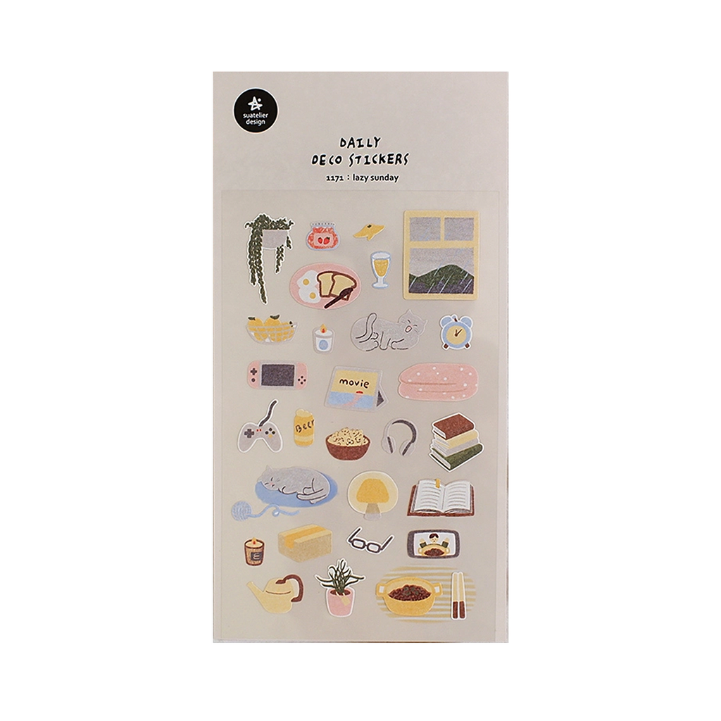 Suatelier Stickers | No. 1171 | Lazy Sunday - Simple Paper 