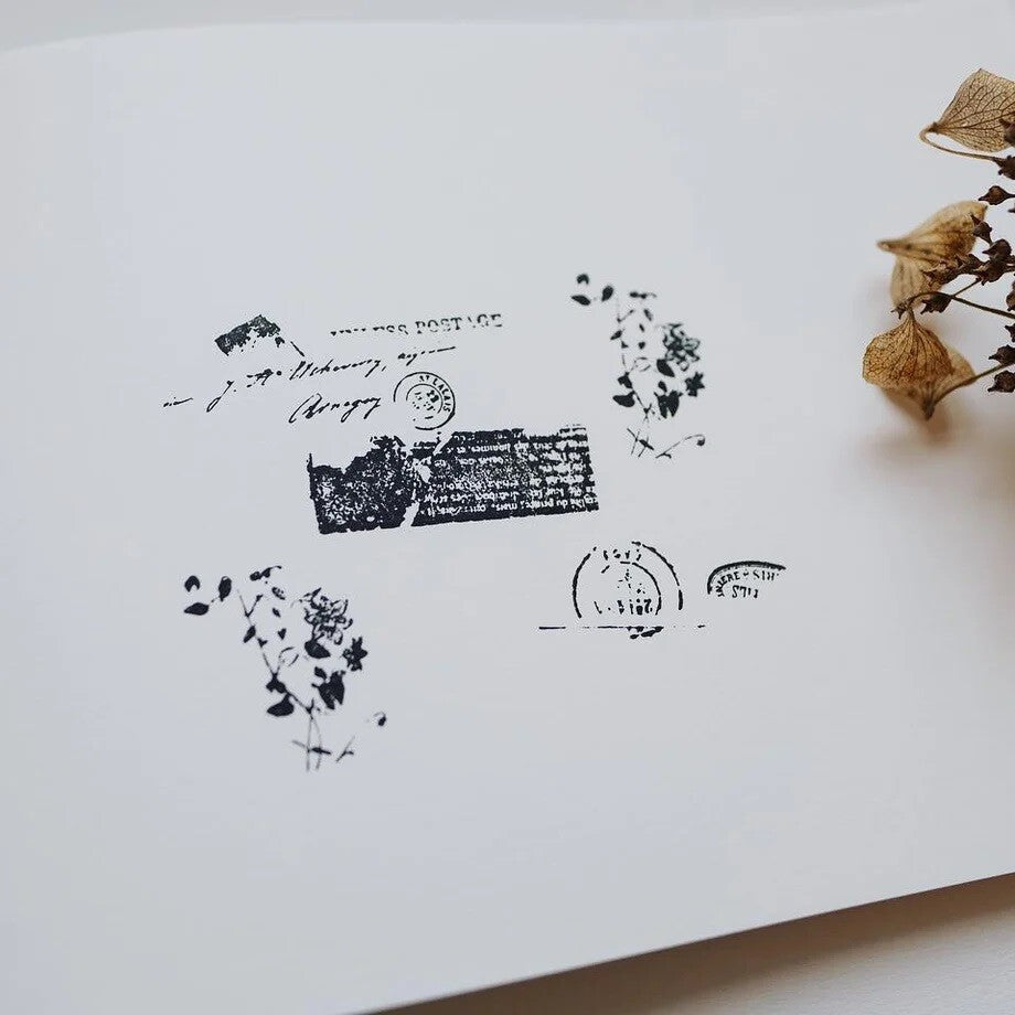 Yohaku Rubber Wood Stamp Collection | S-079 | Vol. 12 - Simple Paper 