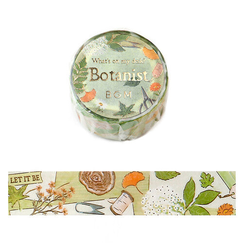 BGM Washi Tape | Tsukue | Botanist - Simple Paper 