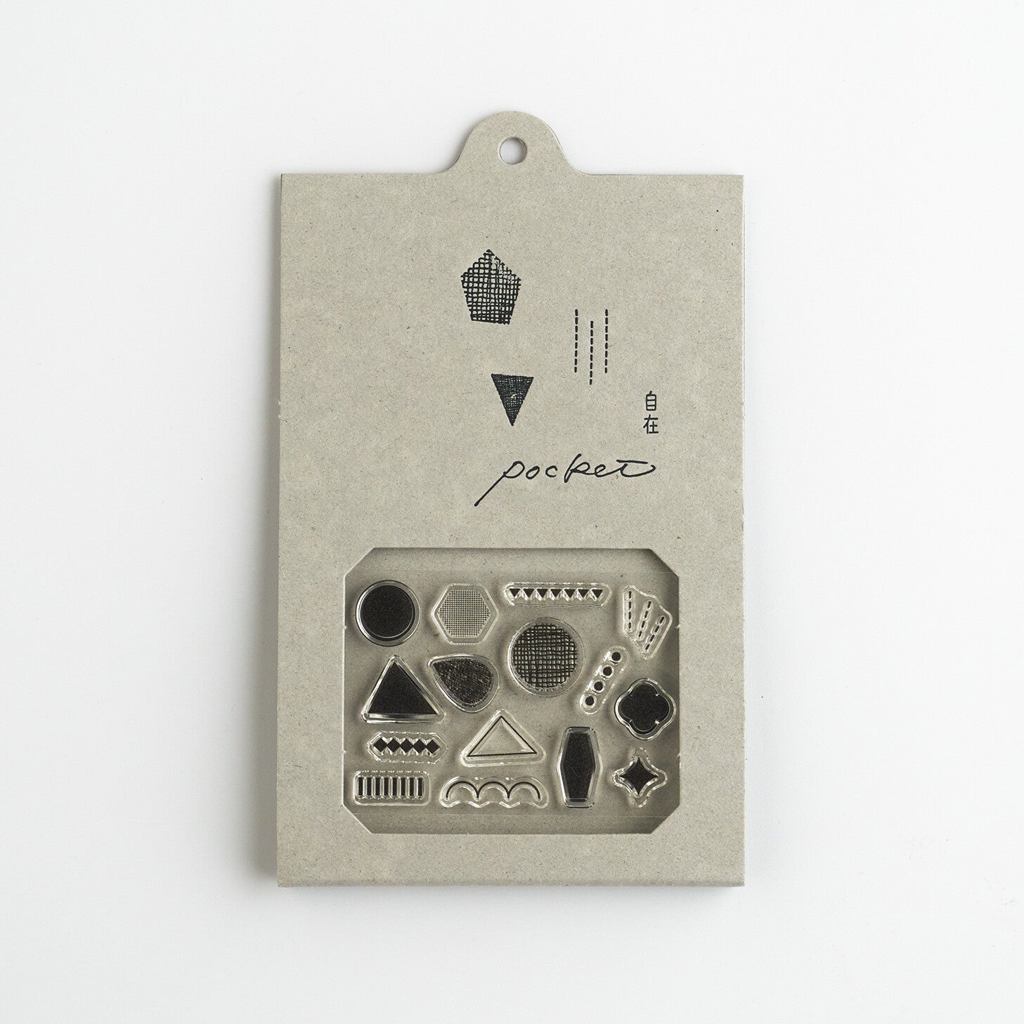 Nombre JIZAI Clear Stamp Pocket Shape 01