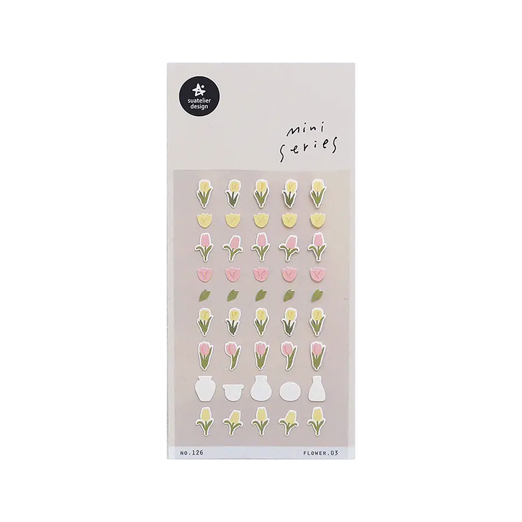 Suatelier Mini Series Stickers | No. 126 | Flower 03 - Simple Paper 