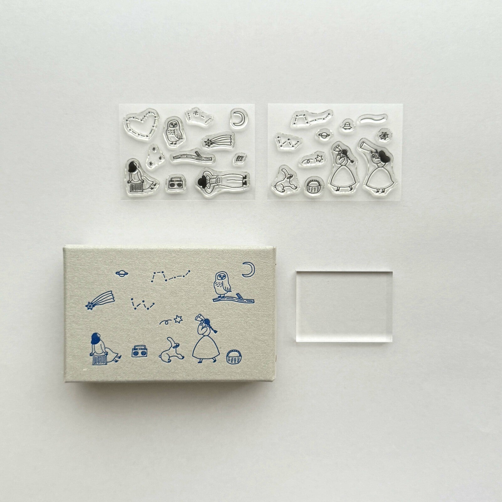 Nombre x Necktie Jizai Clear Stamp Set Box Searching For Stars
