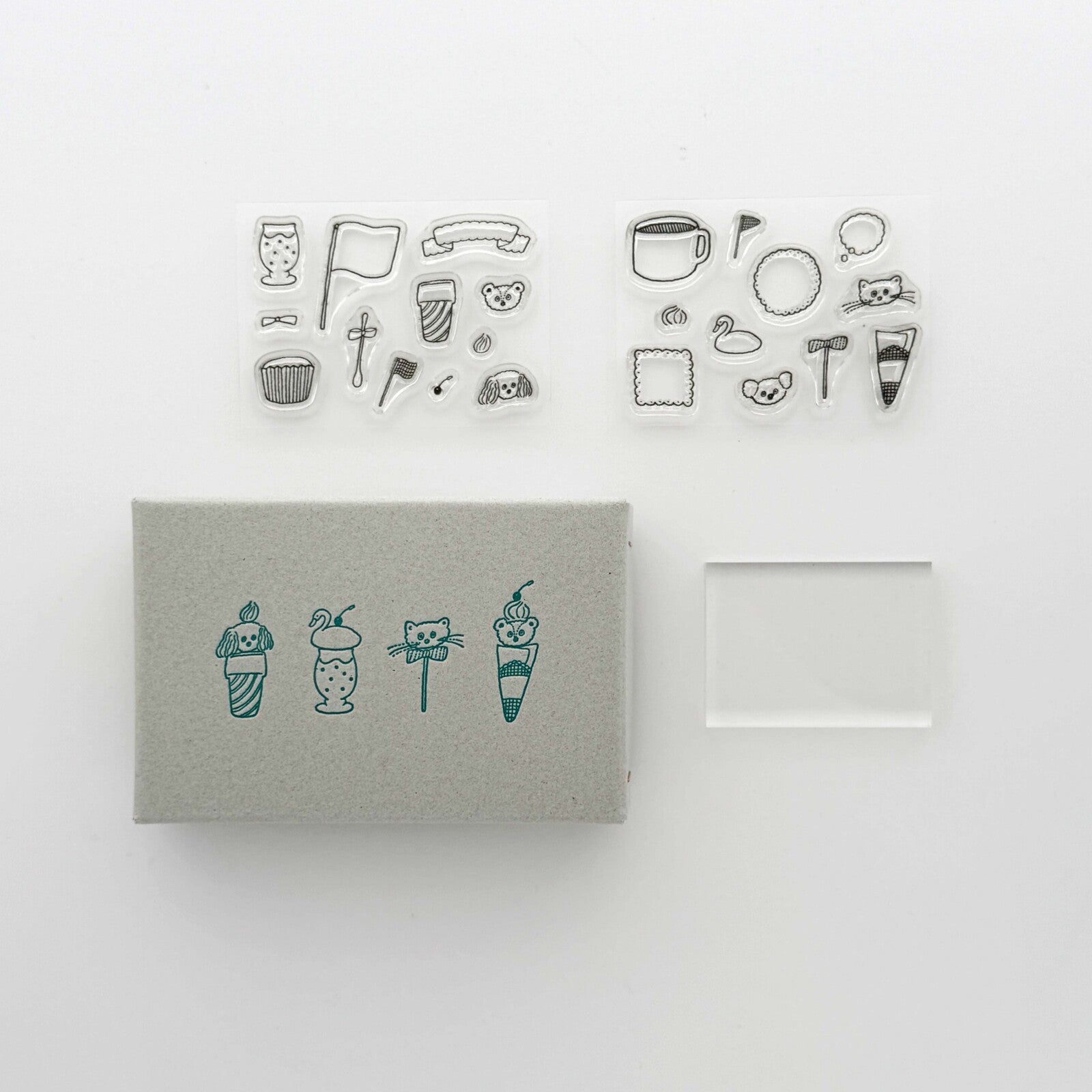 Nombre x Tobimatsu Shoichiro Jizai Clear Stamp Set Box Topping Animals