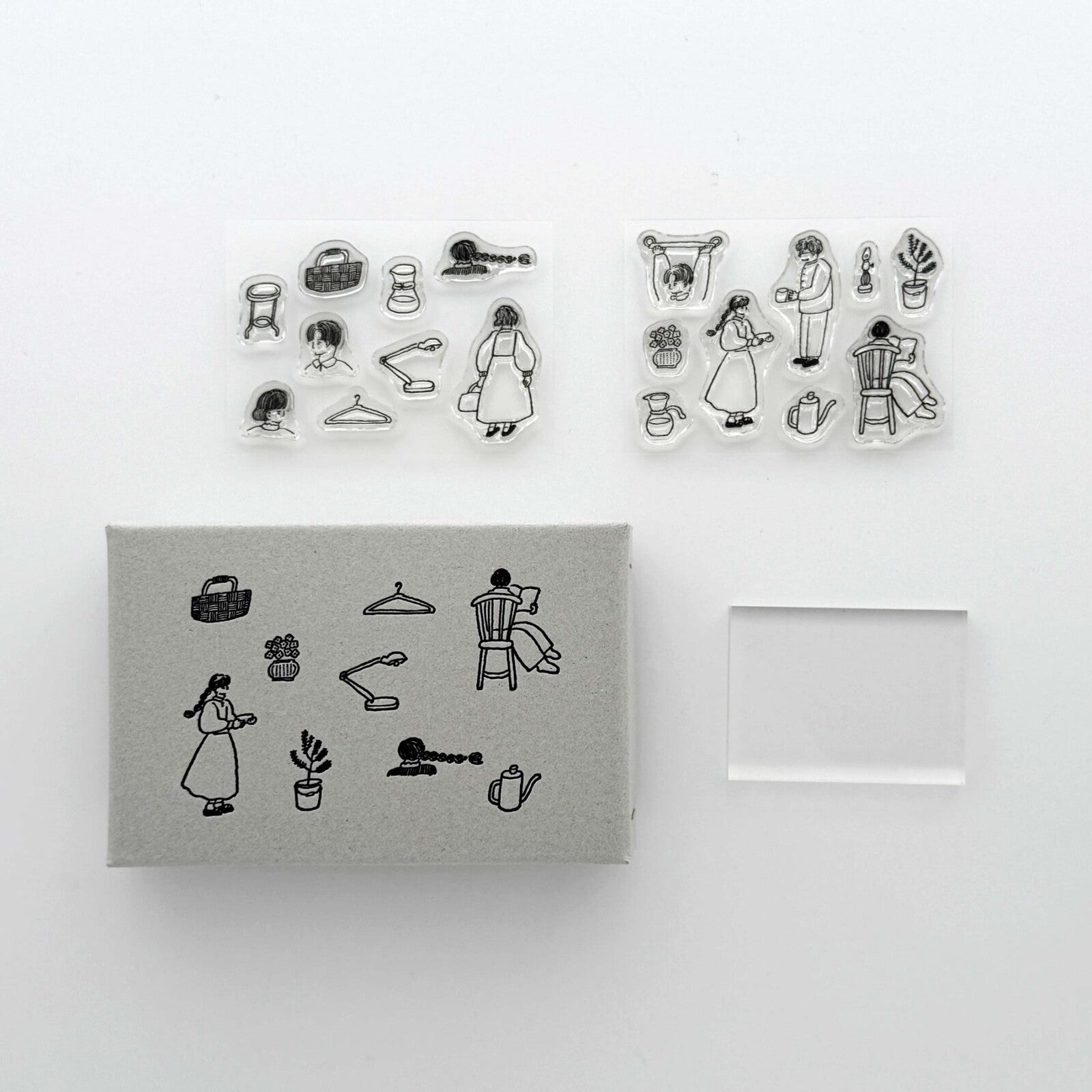 Nombre x Tobimatsu Shoichiro Jizai Clear Stamp Set Box Motifs of Daily Life