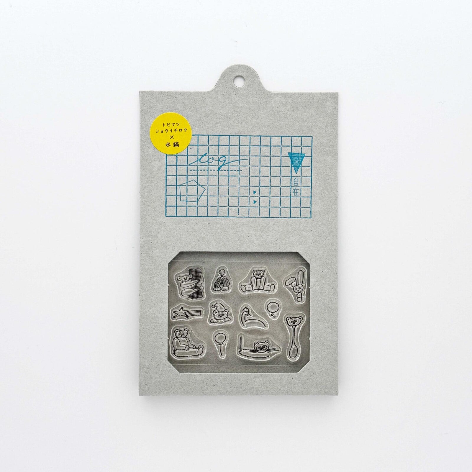 Nombre x Tobimatsu Shoichiro JIZAI Clear Stamp Log Cheering Animals