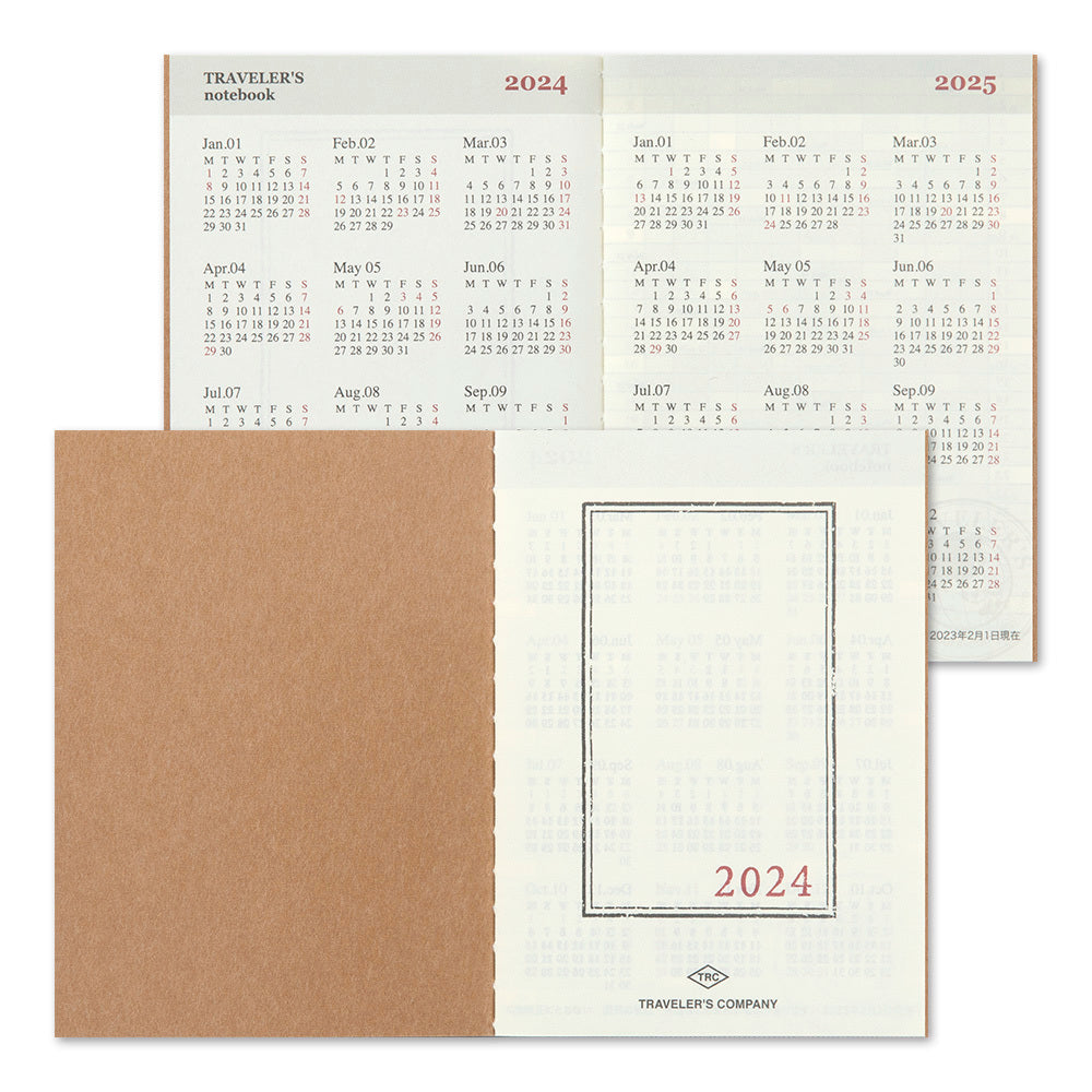 Traveler's Notebook 2024 Monthly | Passport - Simple Paper 