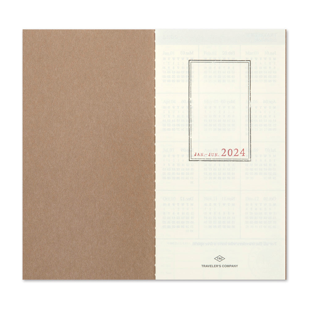 Traveler's Notebook 2024 Weekly Vertical | Regular - Simple Paper 